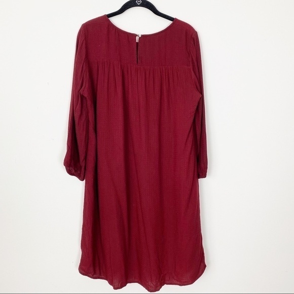 ALTAR’D STATE Burgundy Crochet Lace Flowy Dress Medium Boho Bohemian Fall - Picture 5 of 8